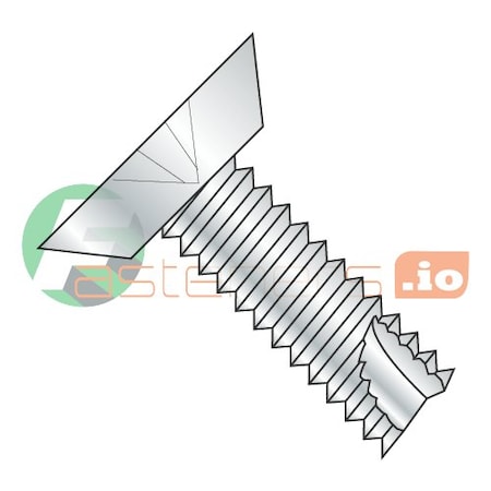 Newport Fasteners Thread Cutting Screw, #10-24 x 3/4 in, Zinc Plated Steel Flat Head Phillips Drive, 7000 PK 303724